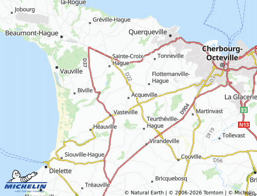 MICHELIN Acqueville map - ViaMichelin