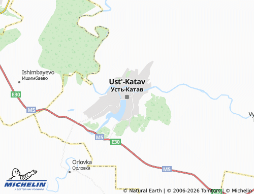 Carte MICHELIN Ust'-Katav - ViaMichelin