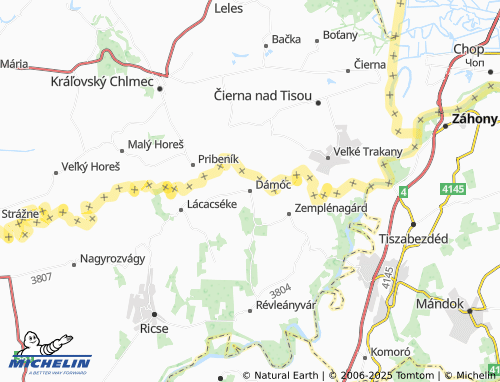 MICHELIN Dámóc map - ViaMichelin