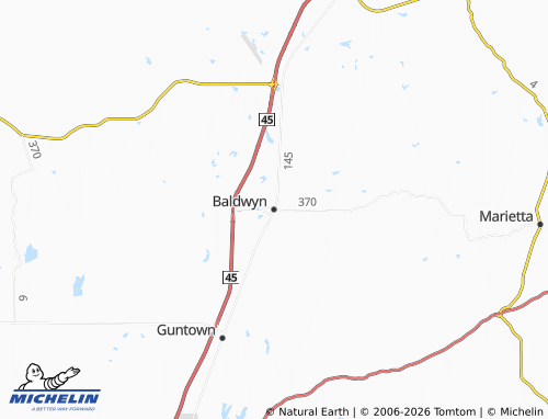 Mapa MICHELIN Baldwyn - ViaMichelin