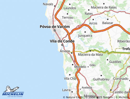 MICHELIN Azurara map - ViaMichelin