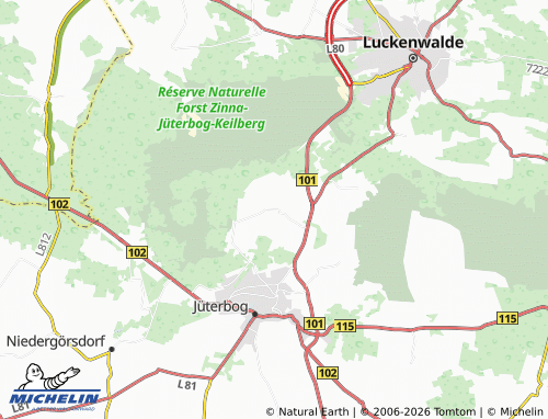 Mapa MICHELIN Grüna - ViaMichelin