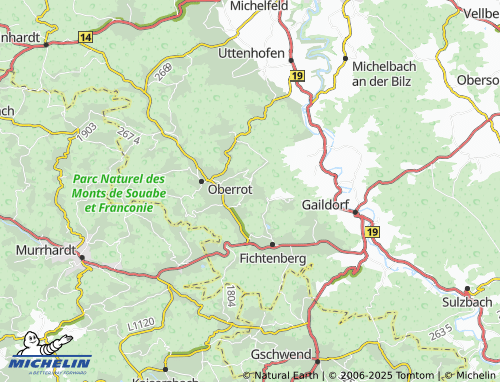 MICHELIN Scheuerhalden map - ViaMichelin