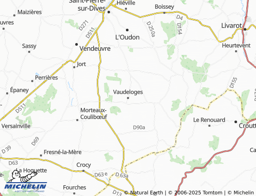 Carte MICHELIN Vaudeloges - ViaMichelin