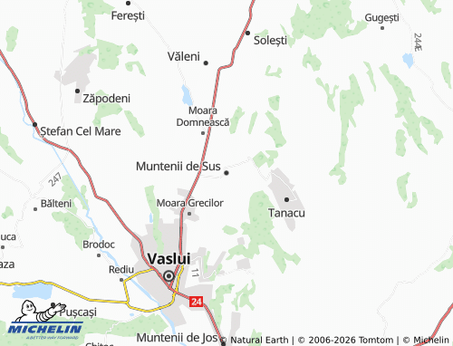 MICHELIN Muntenii de Sus map - ViaMichelin