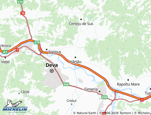 Mappa MICHELIN Hărțău - ViaMichelin