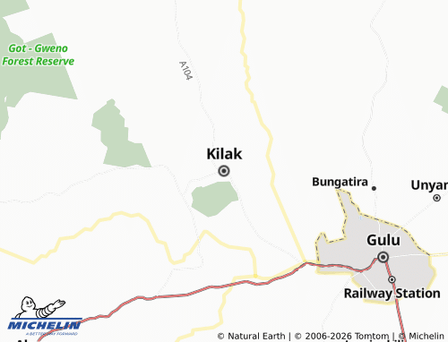MICHELIN Kilak map - ViaMichelin