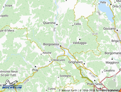 Kaart MICHELIN Borgosesia - ViaMichelin