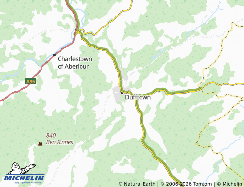 Mapa MICHELIN Dufftown - ViaMichelin