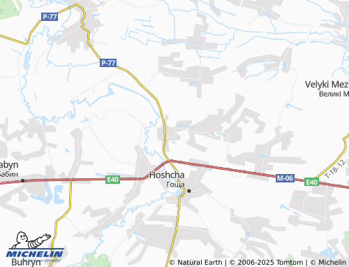 MICHELIN Chudnytsia map - ViaMichelin