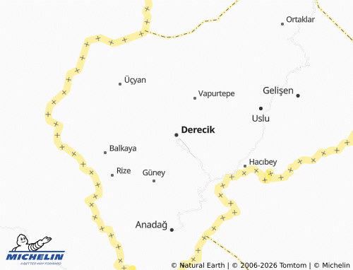 MICHELIN Derecik map - ViaMichelin