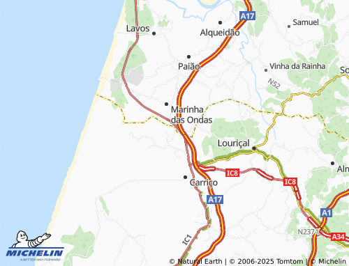 Mapa MICHELIN Estação de Louriçal - ViaMichelin