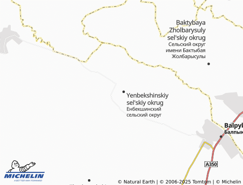 MICHELIN Zylikhi Tamshybay map - ViaMichelin
