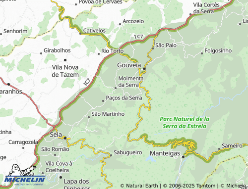 MICHELIN Mangualde da Serra map - ViaMichelin