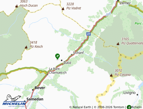 Carte MICHELIN S-chanf - ViaMichelin