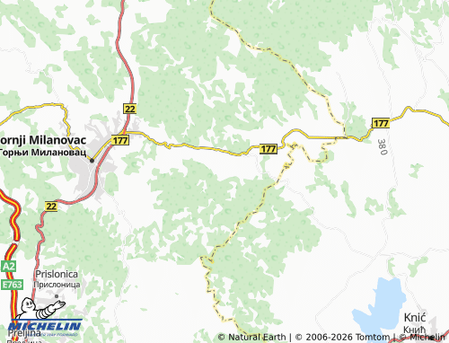 Mapa MICHELIN Donja Vrbava - ViaMichelin