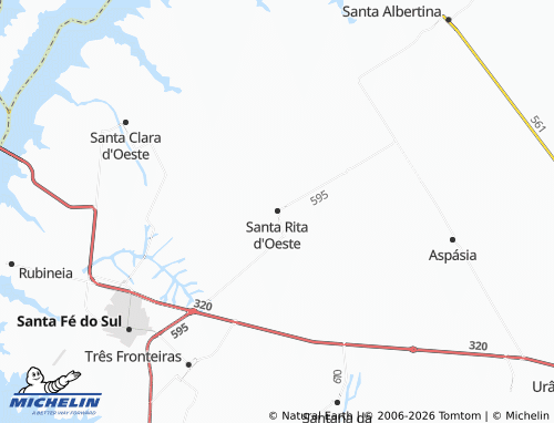 Mapa MICHELIN Santa Rita d'Oeste - ViaMichelin
