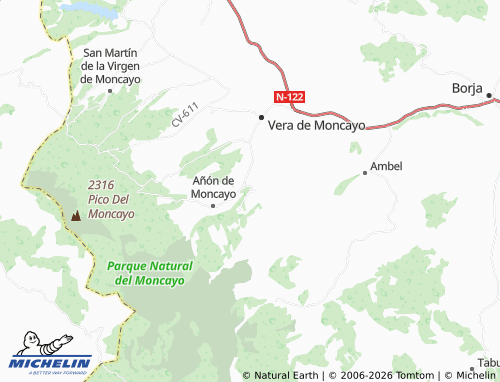 MICHELIN Alcalá de Moncayo map - ViaMichelin