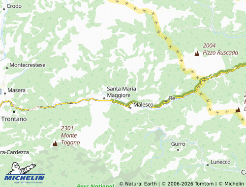MICHELIN Craveggia map - ViaMichelin