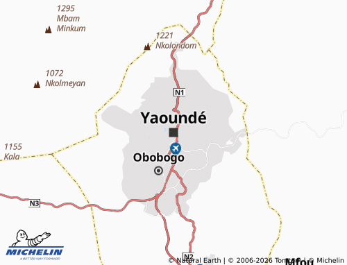 MICHELIN Yaoundé map - ViaMichelin
