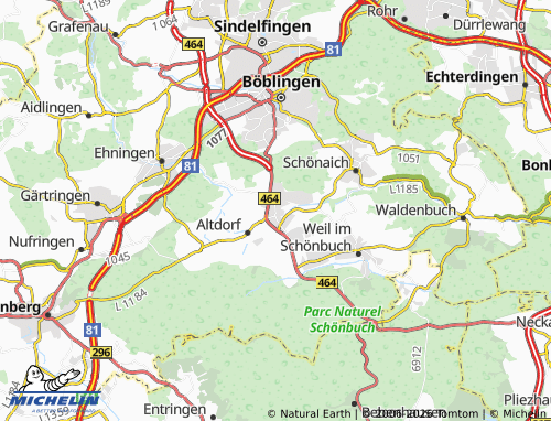 Mapa MICHELIN Holzgerlingen - ViaMichelin