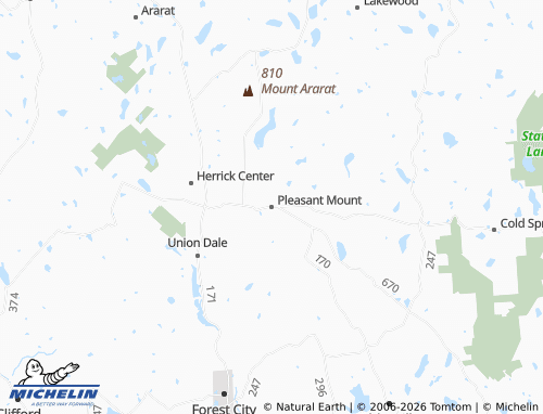 Mappa MICHELIN Pleasant Mount - ViaMichelin