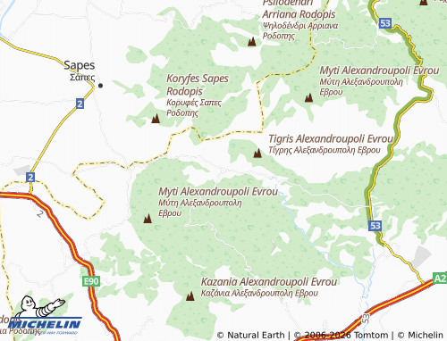 Carte MICHELIN Kirki - ViaMichelin