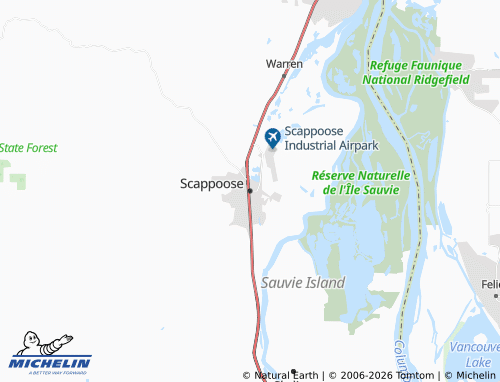 Carte MICHELIN Scappoose - ViaMichelin