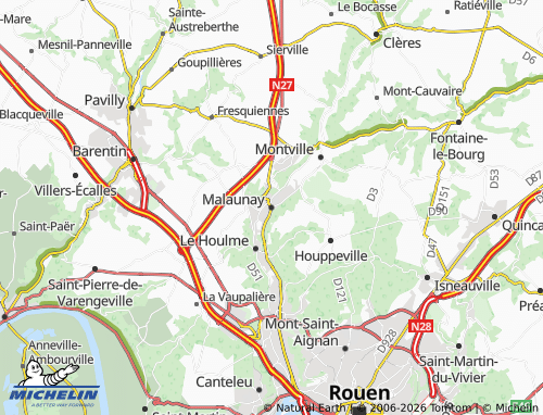 Mapa MICHELIN Malaunay - ViaMichelin