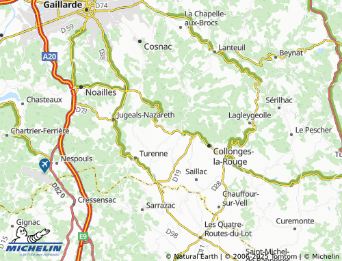 MICHELIN Noailhac map - ViaMichelin