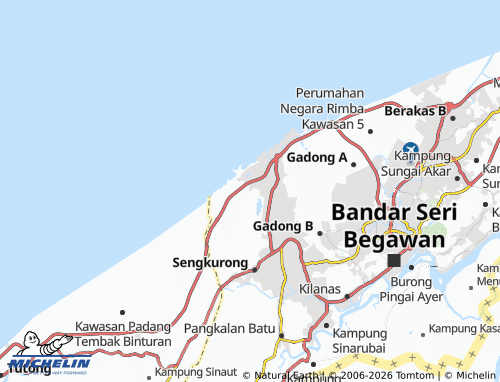 Mapa MICHELIN Kampung Jerudong - ViaMichelin