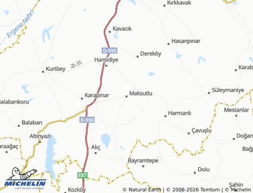 Mappa MICHELIN Maksutlu - ViaMichelin