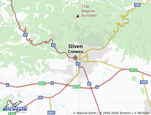Mapa MICHELIN Sliven - ViaMichelin