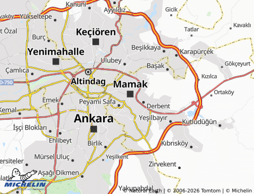 MICHELIN Çağlayan map - ViaMichelin