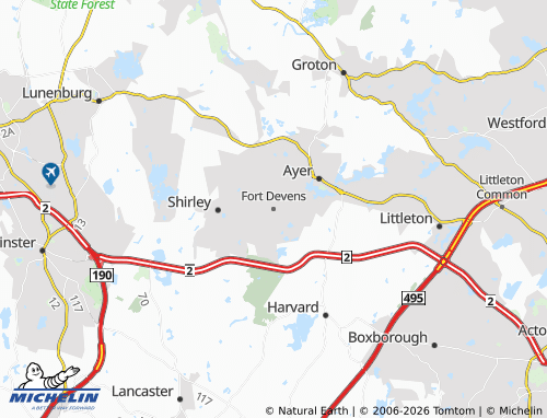 Mappa MICHELIN Fort Devens - ViaMichelin