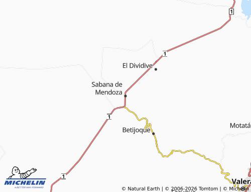 Mappa MICHELIN Sabana de Mendoza - ViaMichelin