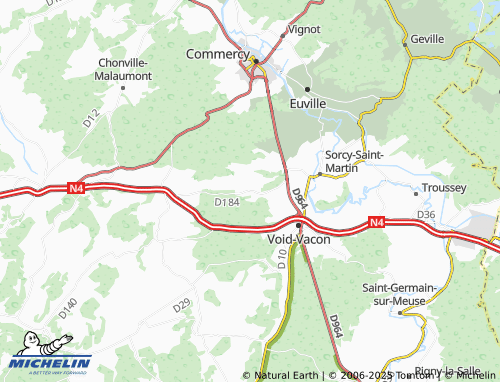 Carte MICHELIN Laneuville-au-Rupt - ViaMichelin