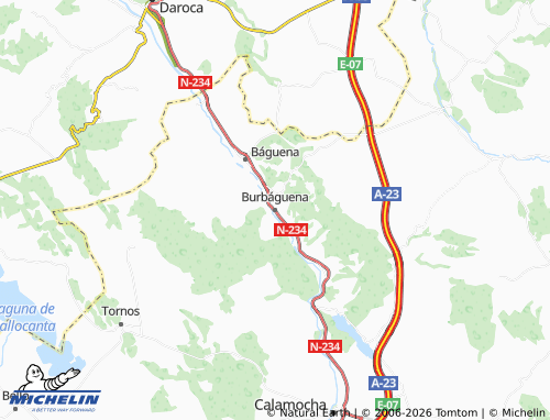 Mappa MICHELIN Burbáguena - ViaMichelin