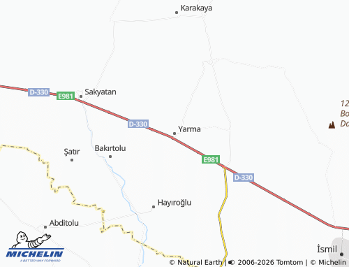 MICHELIN Yarma map - ViaMichelin