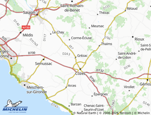 Mapa MICHELIN Grézac - ViaMichelin