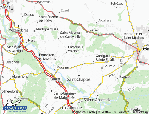 MICHELIN Saint-Dézéry map - ViaMichelin