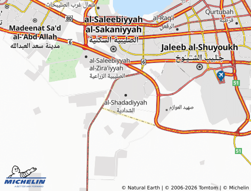 MICHELIN Shadadiya map - ViaMichelin