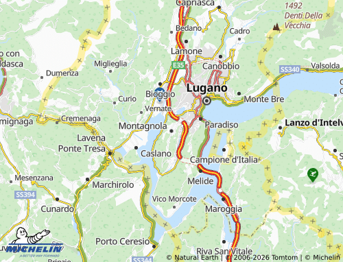 MICHELIN Montagnola map - ViaMichelin