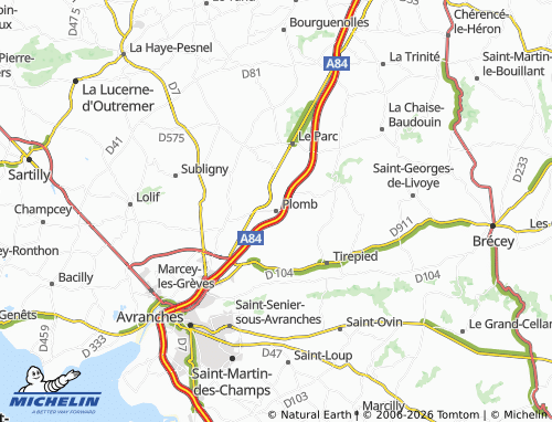 MICHELIN Plomb map - ViaMichelin