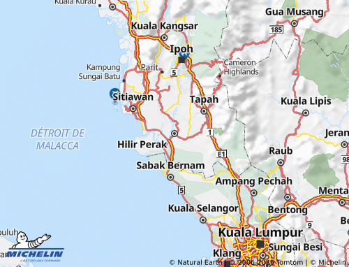 Mapa MICHELIN Hilir Perak - ViaMichelin