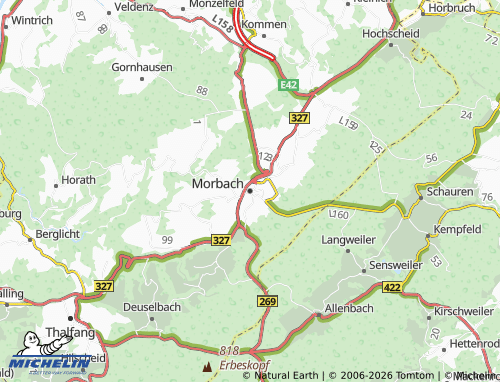 Carte MICHELIN Morbach - ViaMichelin