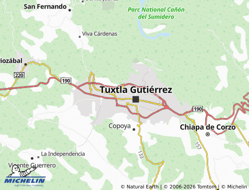 MICHELIN Bonampak Norte map - ViaMichelin