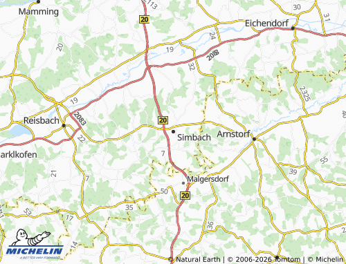 MICHELIN Simbach map - ViaMichelin