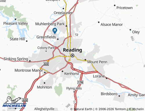 Kaart MICHELIN Reading - ViaMichelin