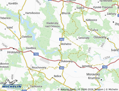 Mappa MICHELIN Mohelno - ViaMichelin
